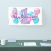 Gelukkige Verjaardag Banner - gepersonaliseerd (Beurs)
