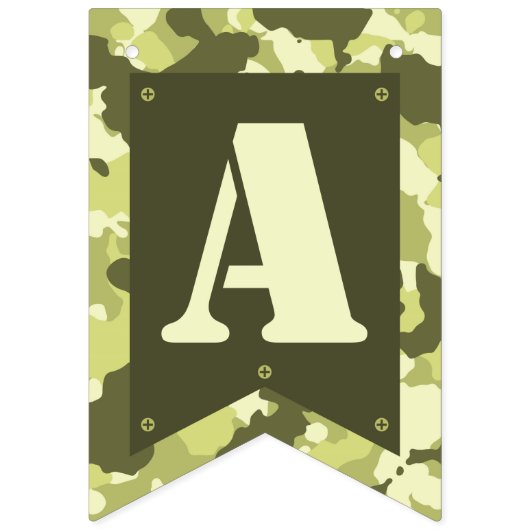 Gelukkige Verjaardag Banner in Groene Camo (Derde vlag)