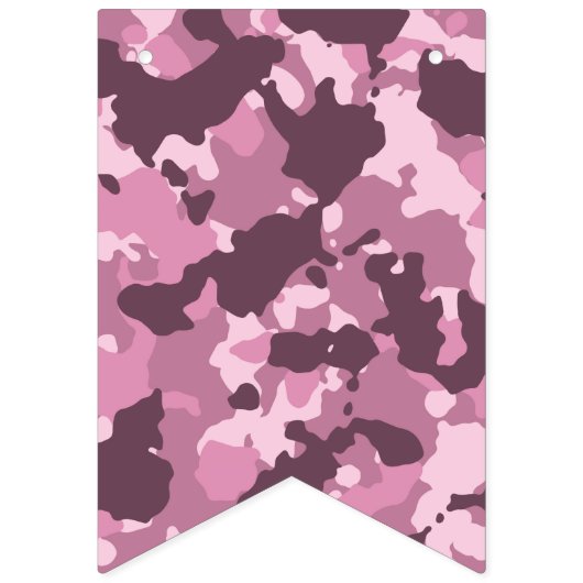 Gelukkige Verjaardag Banner in Roze Camo (Eerste vlag)