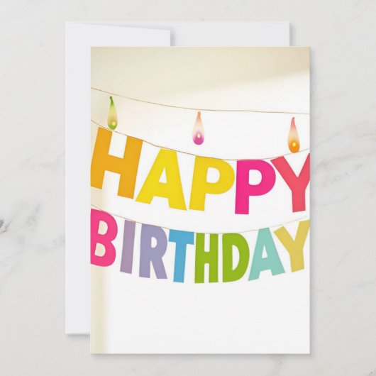 Gelukkige Verjaardag Banner Verjaardag Kaart (Voorkant)