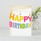 Gelukkige Verjaardag Banner Verjaardag Kaart (Staand voorkant)
