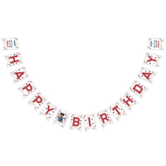 Gelukkige Verjaardag Basetball Vlaggetjes (Alle)