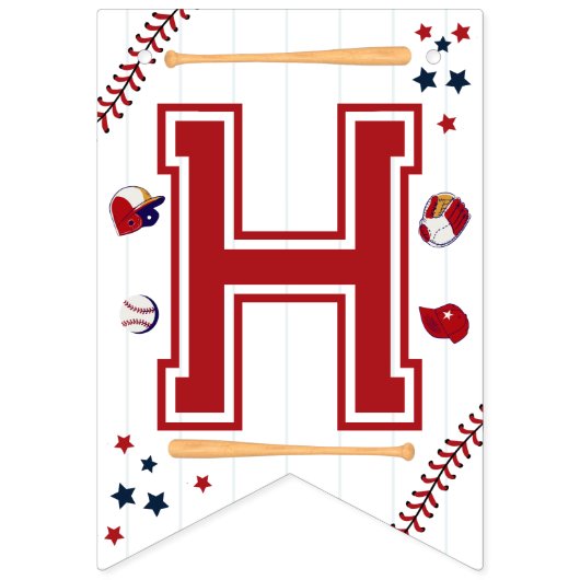 Gelukkige Verjaardag Basetball Vlaggetjes (Tweede vlag)