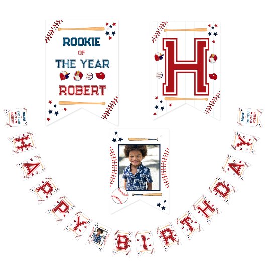 Gelukkige Verjaardag Basetball Vlaggetjes