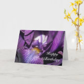 Gelukkige Verjaardag Bearded Iris Kaart (Gele Bloem)