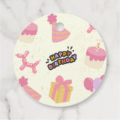 gelukkige verjaardag bedankjes labels (Achterkant)