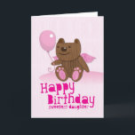 Gelukkige verjaardag Beer liefste dochter! Kaart<br><div class="desc">Gelukkige verjaardag Beer liefste dochter!</div>