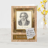 Gelukkige Verjaardag, Beethoven Kaart (Gele Bloem)