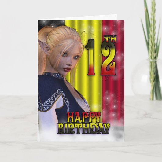 Gelukkige verjaardag Belgische vlag Kaart (Voorkant)