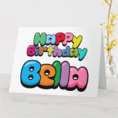 Gelukkige verjaardag Bella Kaart (Gele Bloem)