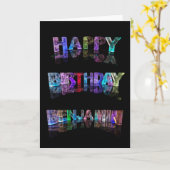 Gelukkige Verjaardag Benjamin Card Kaart (Gele Bloem)