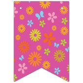 Gelukkige Verjaardag Bericht Bloem Power Sixties R Vlaggetjes (Eerste vlag)