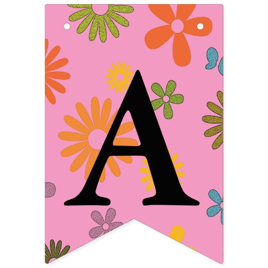 Gelukkige Verjaardag Bericht Bloem Power Sixties R Vlaggetjes (Derde vlag)