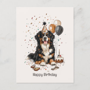 Gelukkige verjaardag Berner Sennenhond Briefkaart