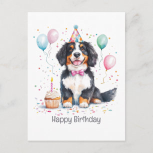 Gelukkige verjaardag Berner Sennenhond Briefkaart
