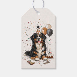 Gelukkige verjaardag Berner Sennenhond Cadeaulabel
