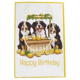 Gelukkige Verjaardag Berner Sennenhond Lemonade St Medium Cadeauzakje
