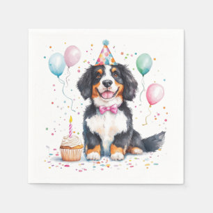 Gelukkige verjaardag Berner Sennenhond Servet
