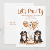 Gelukkige Verjaardag Berner Sennenhonden Kaart (Voorkant / Achterkant)