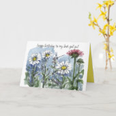 Gelukkige Verjaardag Beste Gal Pal Daisy Bloementu Kaart (Gele Bloem)