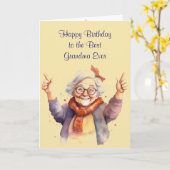 Gelukkige verjaardag beste oma ooit plezier kaart (Gele Bloem)