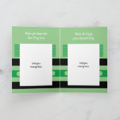 Gelukkige Verjaardag beste opa groen en zwart Kaart (Binnen)