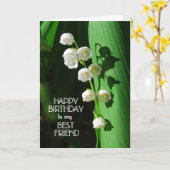 Gelukkige Verjaardag Beste Vriend Lily van de Vall Kaart (Gele Bloem)
