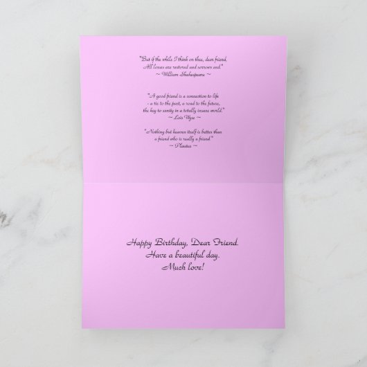 Gelukkige Verjaardag Beste Vriend Phalaenopsis Orc Kaart (Binnen)