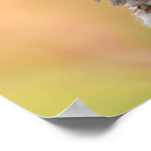 Gelukkige verjaardag Bestie Leuke Boho kat Poster (Hoek)