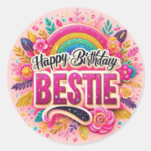 Gelukkige verjaardag bestie sticker