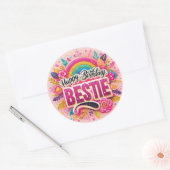 Gelukkige verjaardag bestie sticker (Envelop)