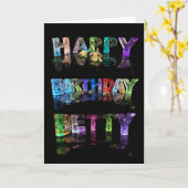 Gelukkige Verjaardag Betty Card Kaart (Gele Bloem)