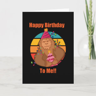 Gelukkige Verjaardag Bigfoot Cupcake Kaart