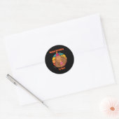 Gelukkige Verjaardag Bigfoot Cupcake Ronde Sticker (Envelop)