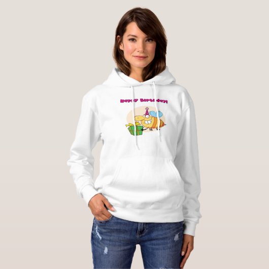 Gelukkige Verjaardag Bij Vrouwen Hoodie (Voorkant volledig)