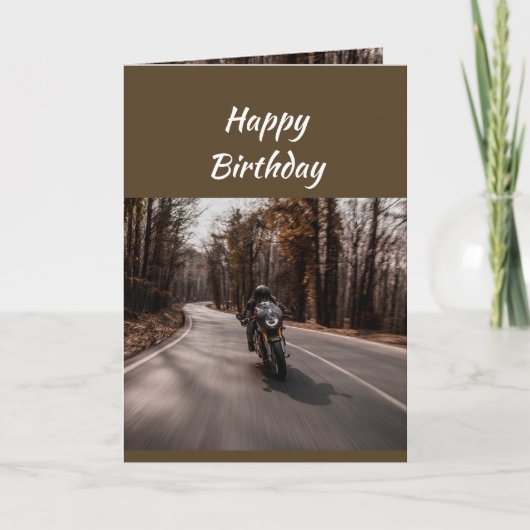 Gelukkige verjaardag Biker Motor Kaart (Voorkant)