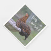 Gelukkige Verjaardag Birdbath Chicken Servet (Hoek)