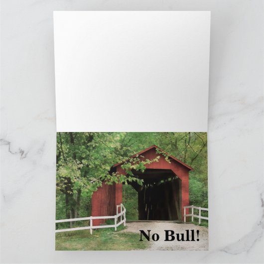 Gelukkige verjaardag Bison Bull op de overdekte br Kaart (Binnen)