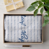 Gelukkige verjaardag! blauw herhalingspatroon tissuepapier (Geschenk)