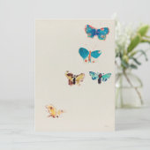 Gelukkige verjaardag.  blauwe vlinder (Staand voorkant)