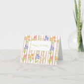 Gelukkige verjaardag bloem Kaart (Voorkant)