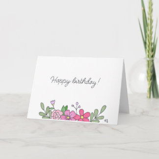 Gelukkige Verjaardag Bloemen 8 Kaart