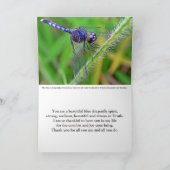 Gelukkige Verjaardag Blue Dragonfly Spirit Kaart (Binnen)