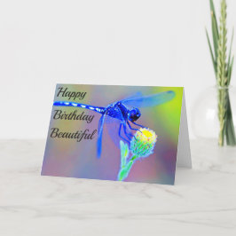 Gelukkige Verjaardag Blue Dragonfly Spirit Kaart