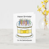 Gelukkige Verjaardag Bocce Buddy Kaart (Gele Bloem)