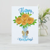 Gelukkige verjaardag Boeket Feestdagenkaart (Staand voorkant)