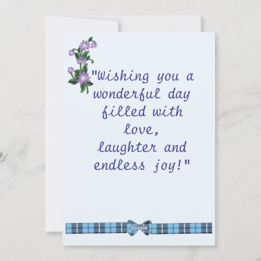 Gelukkige verjaardag Boeket Feestdagenkaart (Achterkant)