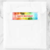 gelukkige verjaardag ( bokeh ) ovale sticker (Tas)