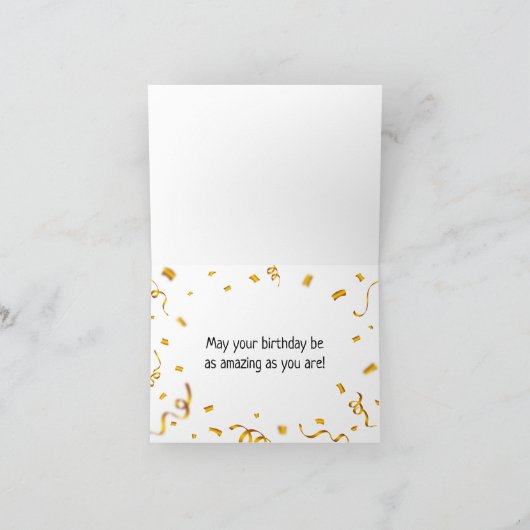 Gelukkige Verjaardag BOLD #1 Kaart (Binnen)