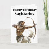 Gelukkige Verjaardag Boogschutter Dierenriem Centa Kaart (Voorkant)